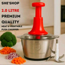 4 Blades Premium Quality Meat and Vegetable Push Chopper